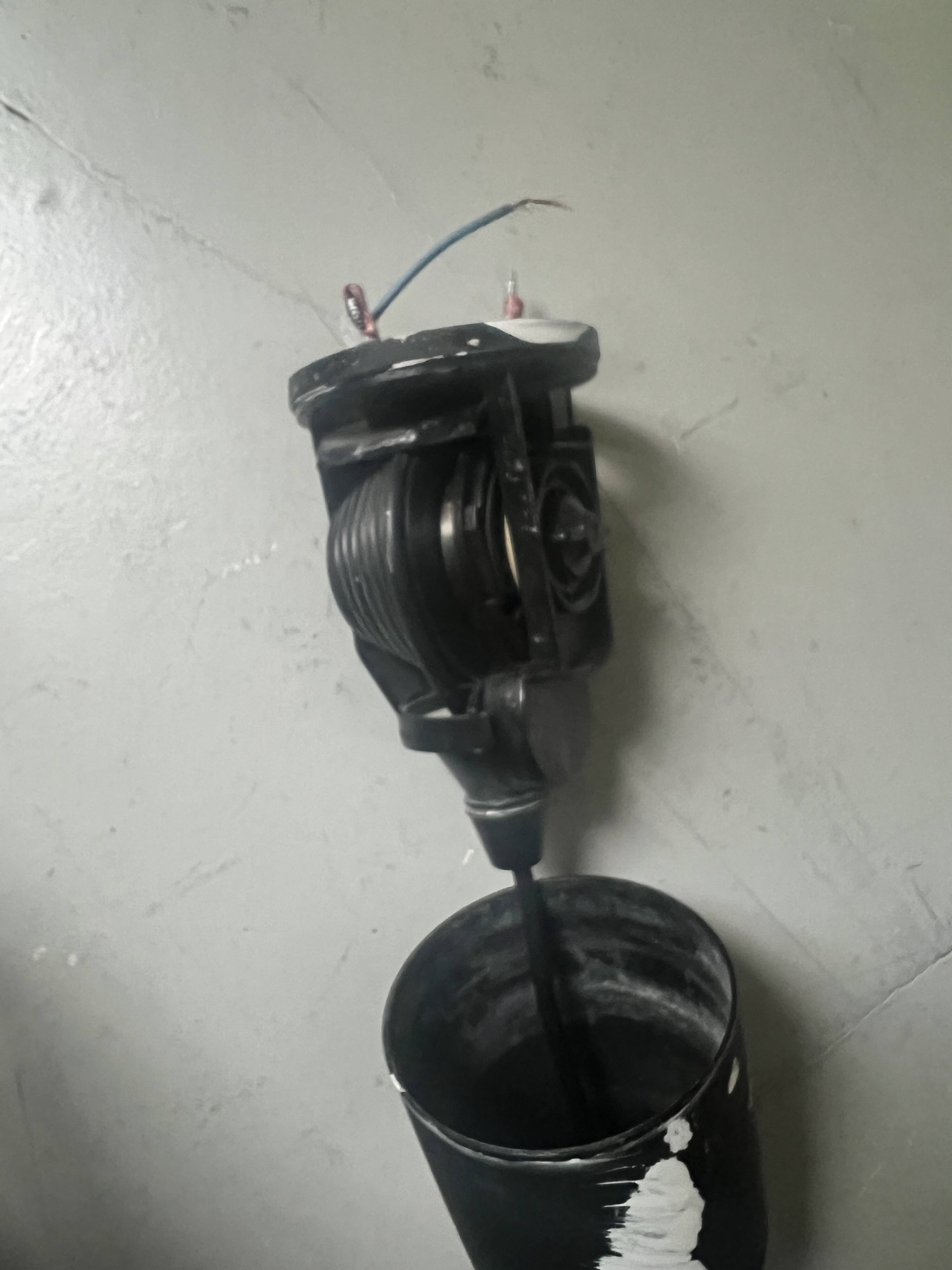 Danish suspension light JEKA in chrome metal, design Denmark 1970.