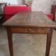 Table de ferme en chêne avec 2 tiroirs