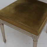 Solid wood and velvet chair