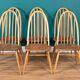 Retro Ercol Planktop Dining Table & Six Windsor Chairs
