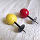 Vintage hook 2 hooks and 2 individual hooks in black metal and tricolor wood