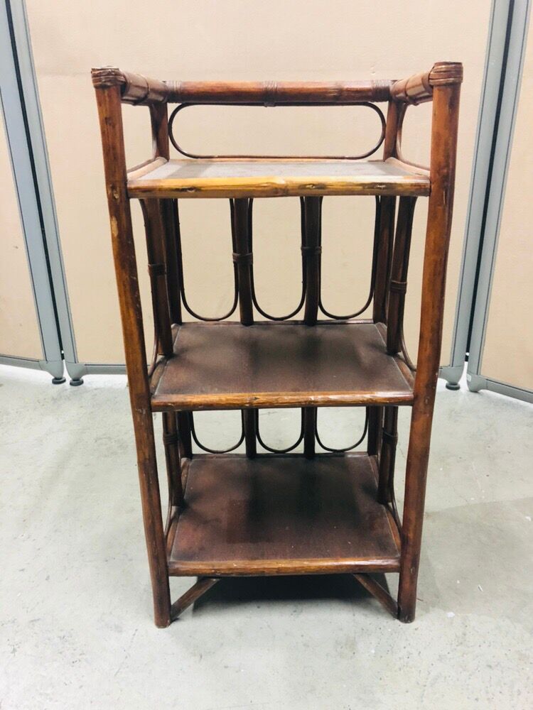 Vintage rattan shelf