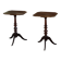 Pair of English side tables / pedestals, walnut, mid-century, 1940s.