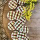 Set of 12 vintage dessert plates, Sousse model by Digoin Sarreguemines.