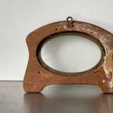 Art nouveau mahogany wooden frame measurements 18.5 cm x 15 cm  opening 12 cm x 7.5 cm