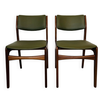 Scandinavian Style Teak Dining Chairs, 1960’s Set of 2