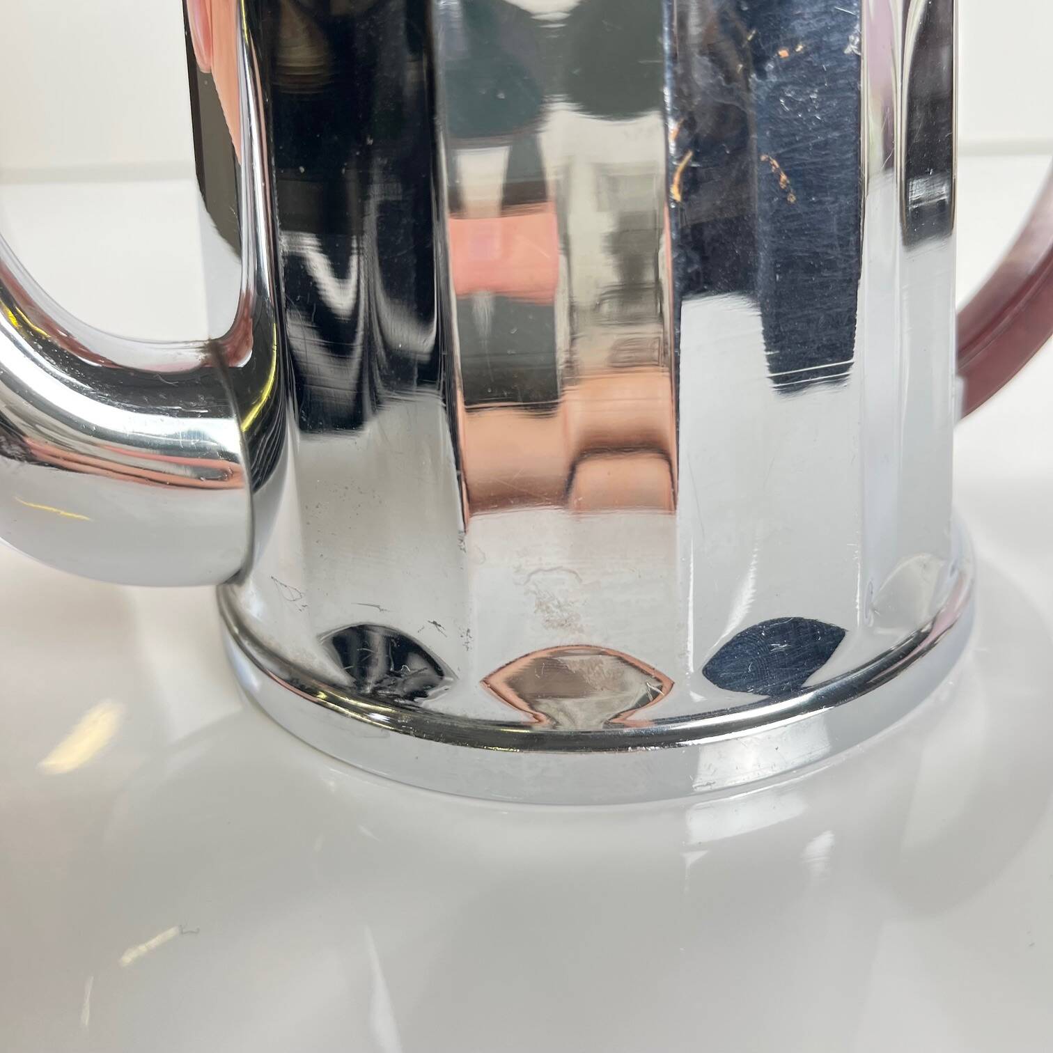 Vintage chrome-plated metal and bakelite coffee set, 1940s/50s