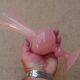 Vase vintage en opaline rose ht 23 cm   ref 219/16