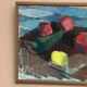 Original Mid Century Swedish Oil On Canvas – “Still Life With Fruits” By Gustaf Höglund – Vintage & Framed