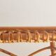Table basse soleil en rotin vintage