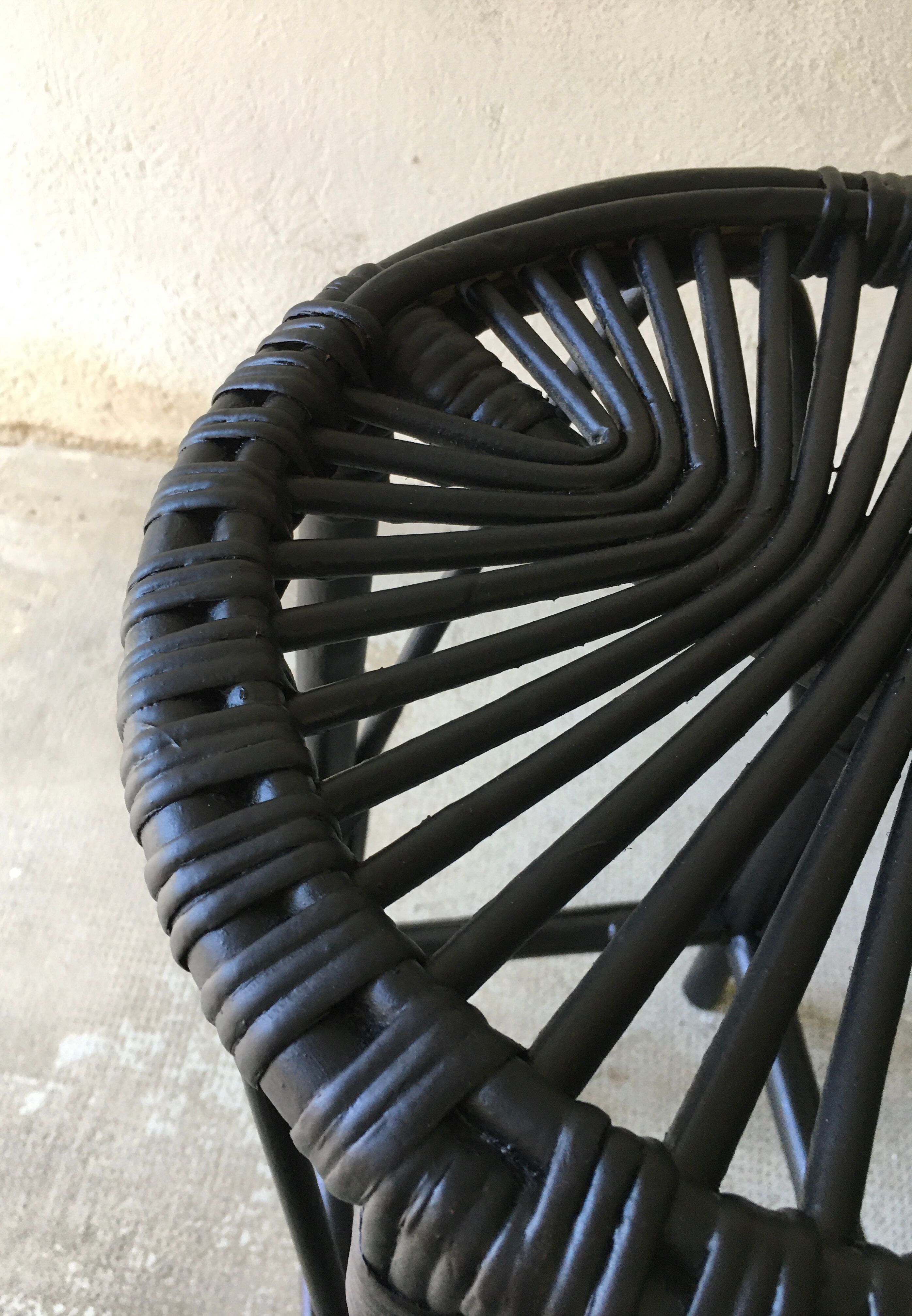 Vintage rattan stool