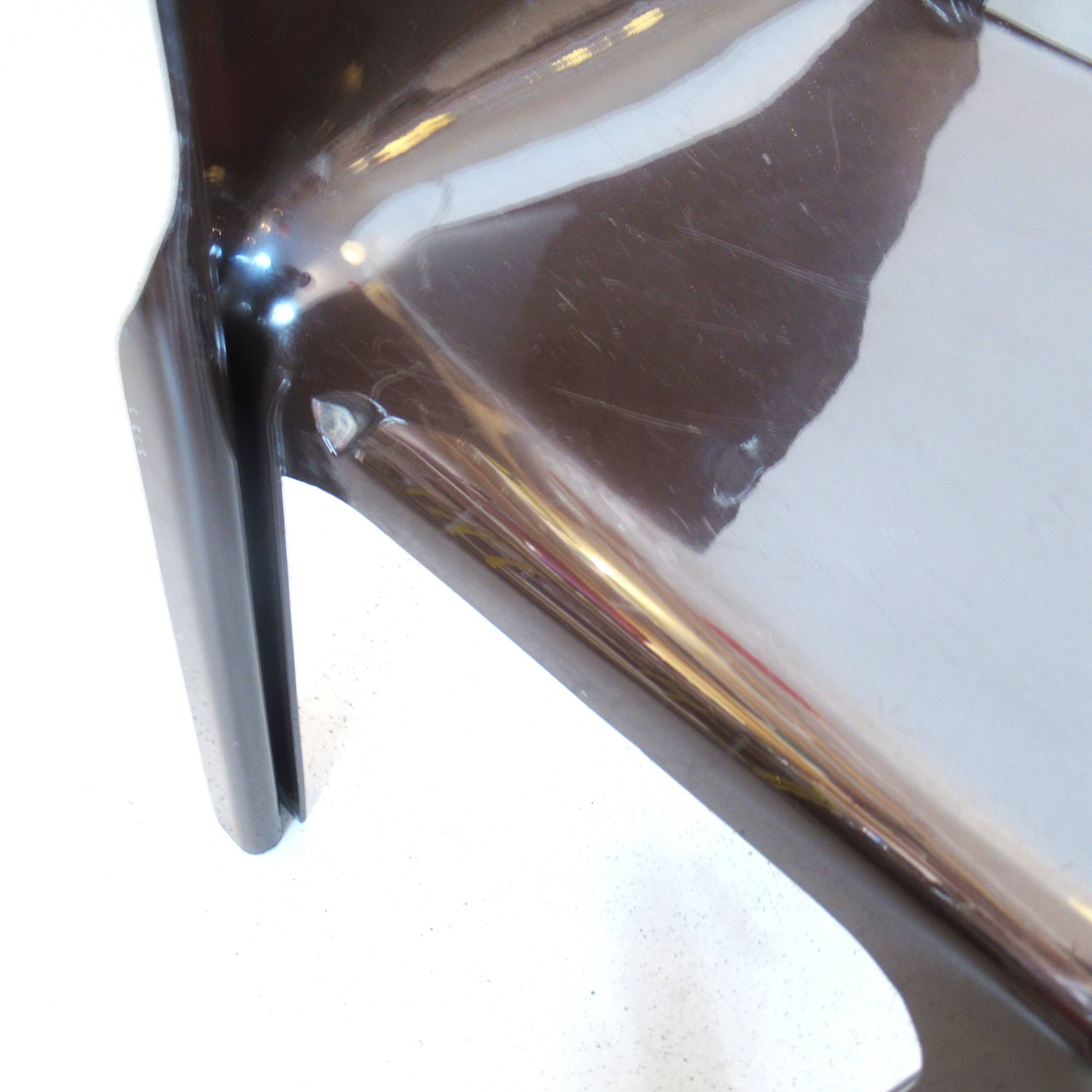 Set de 4 chaises Selene marron Magistretti Artemide