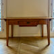 Old farmhouse table in solid oak with a drawer.