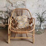 Vintage rattan armchair