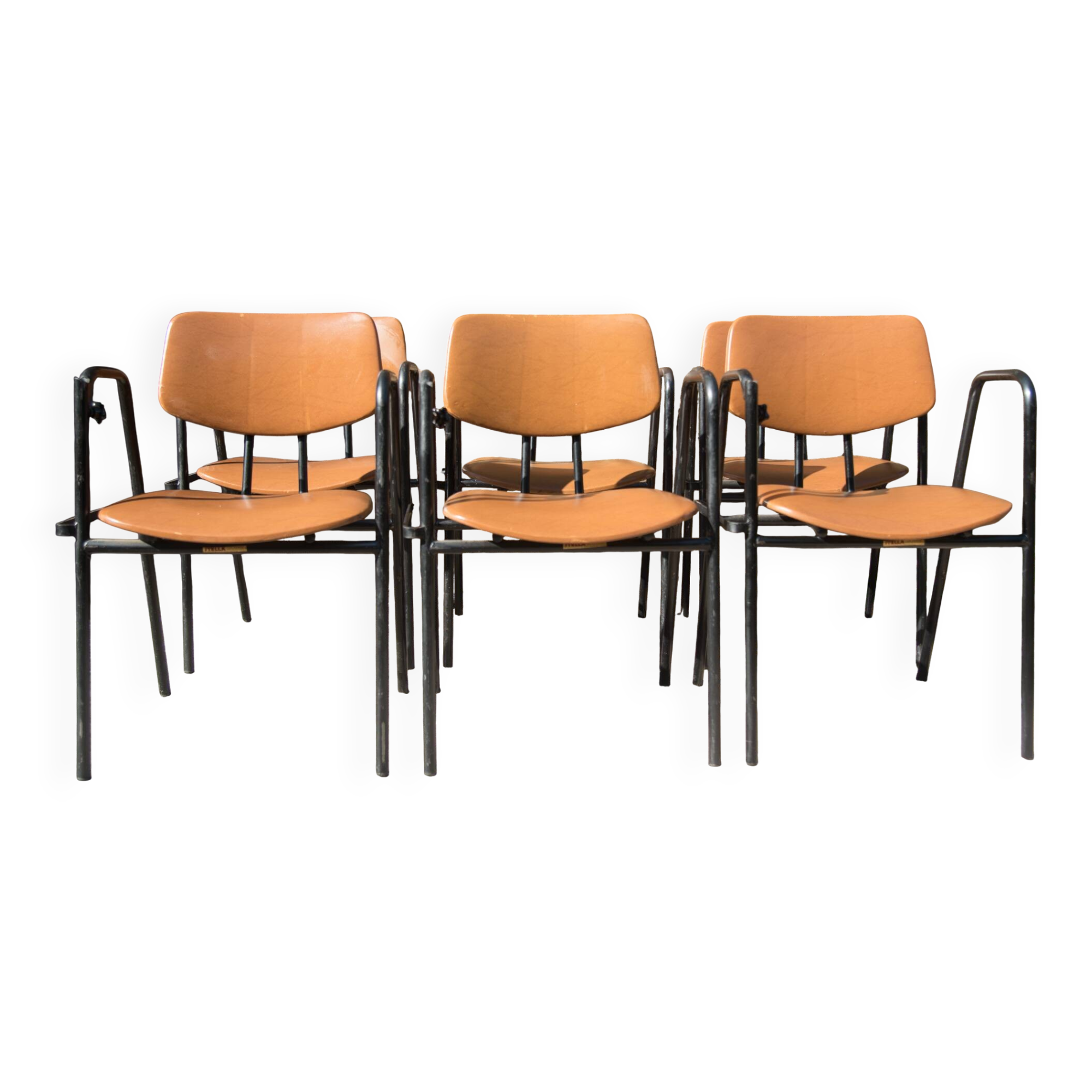 Set of 6 Stella armchairs - inseparable - 1960s