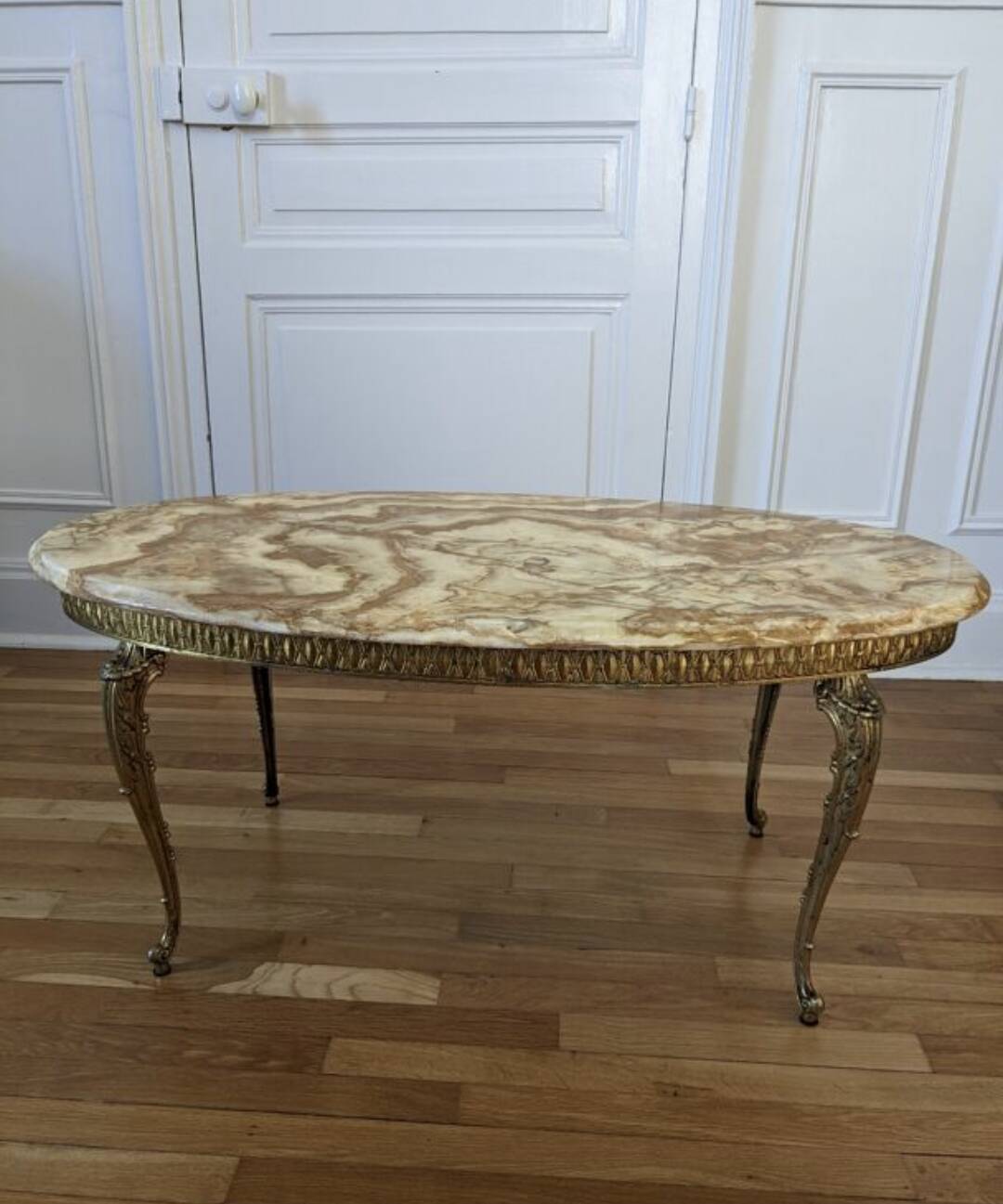 Table basse Louis XV en marbre