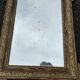 Antique mirror with gilded stucco, shell pediment, old glass, 95 cm