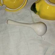 Confiturier citron – Faïence émaillée – Années 60–70 – Vintage