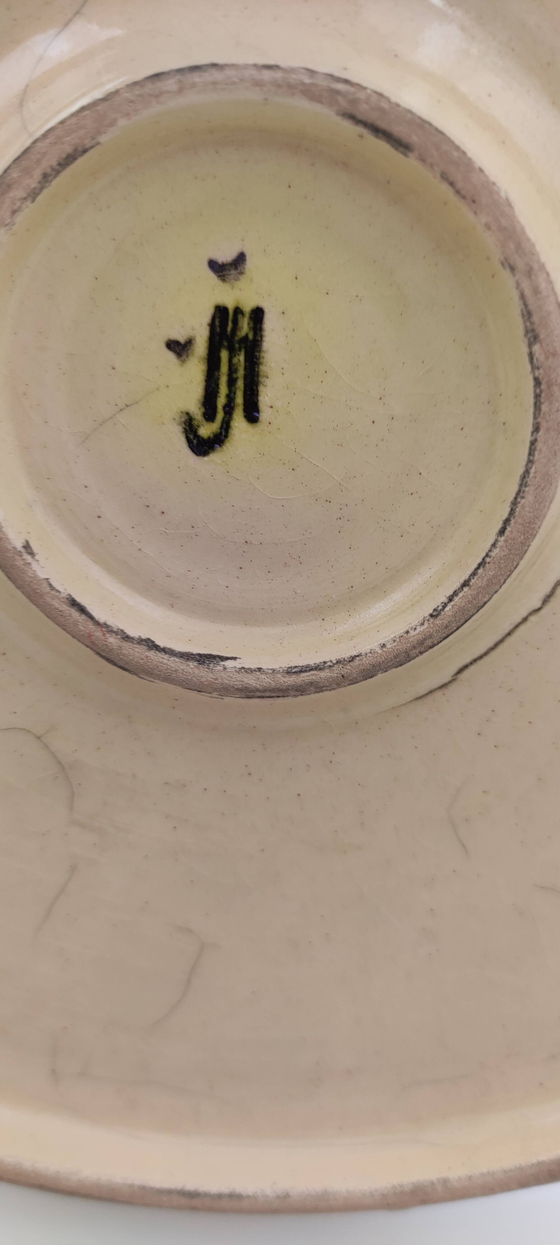 5 ceramic pots and tray Jean Maubrou Puisaye