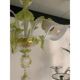 Floral Green Leaves and Milky "Calle" Chandelier