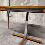 Scandinavian vintage telescopic extendable teak table 1970