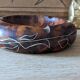 Artisanal ashtray in solid olive tree