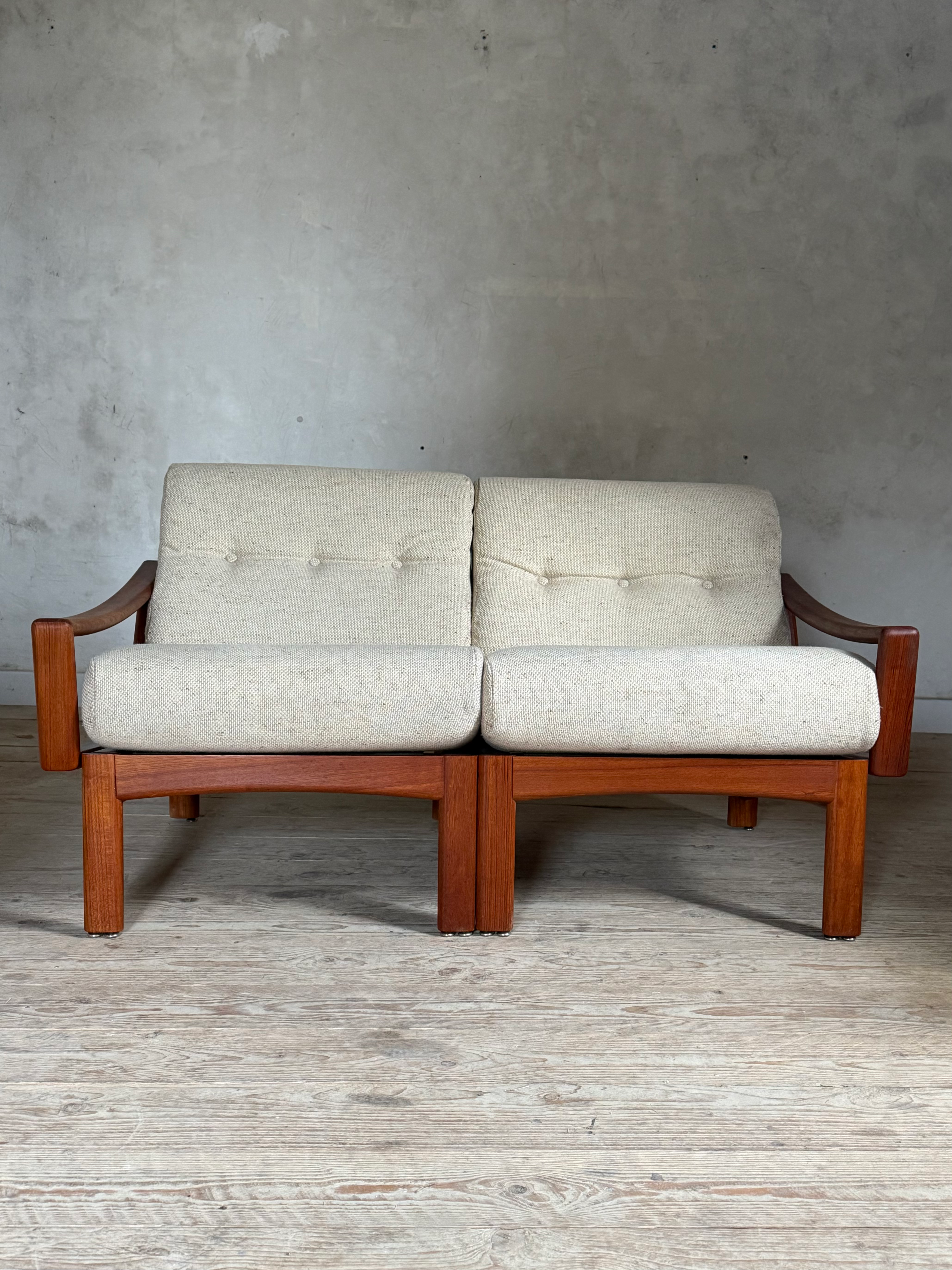 Canapé Banquette 2 places scandinave teck Kirsten & Sven E. Jensen