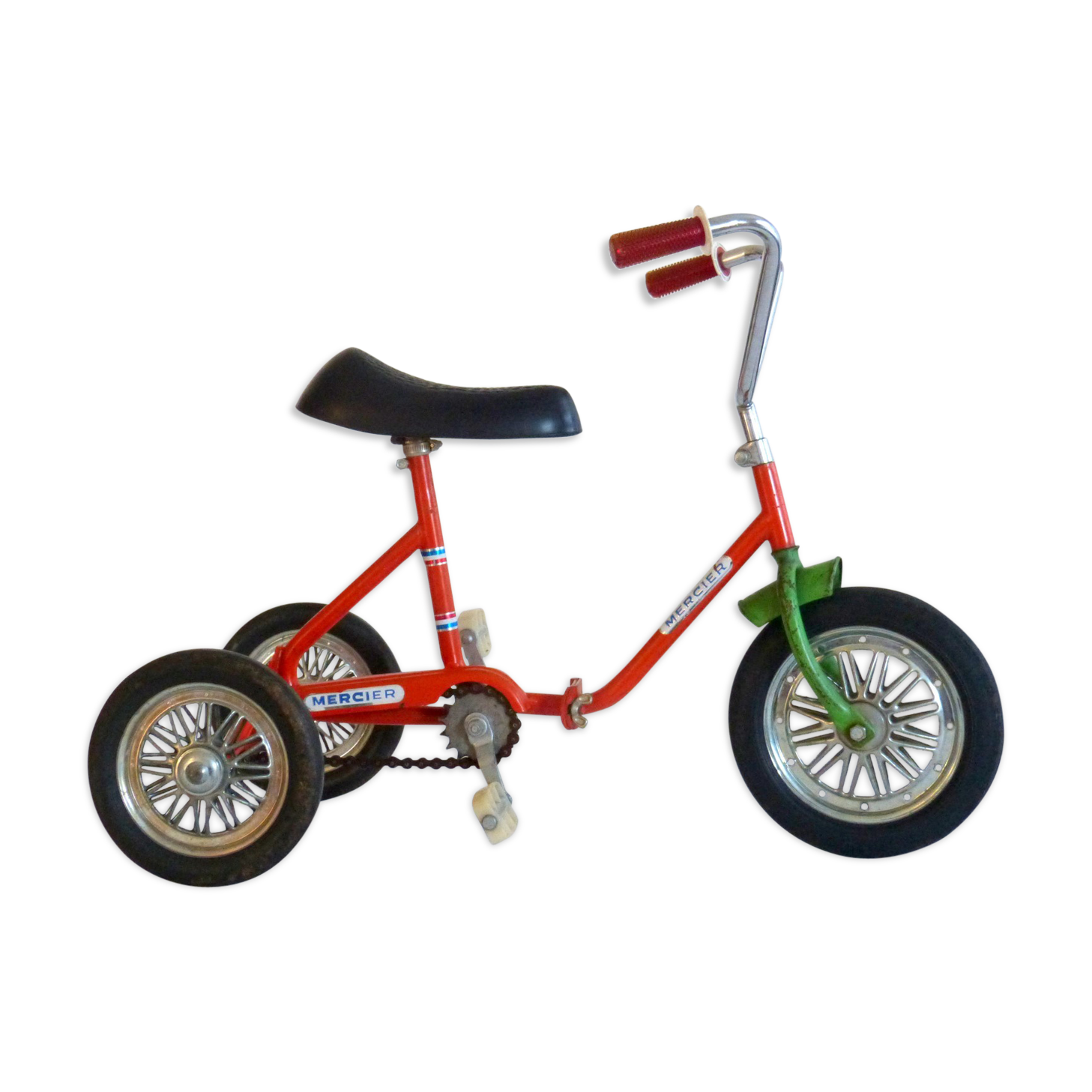 Foldable child tricycle Mercier orange vintage 70s