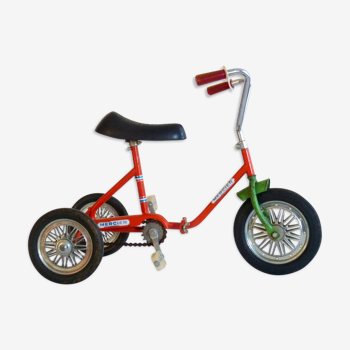 Foldable child tricycle Mercier orange vintage 70s