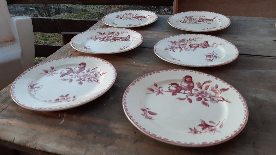 Set of 6 flat plates Sarreguemines Favorite