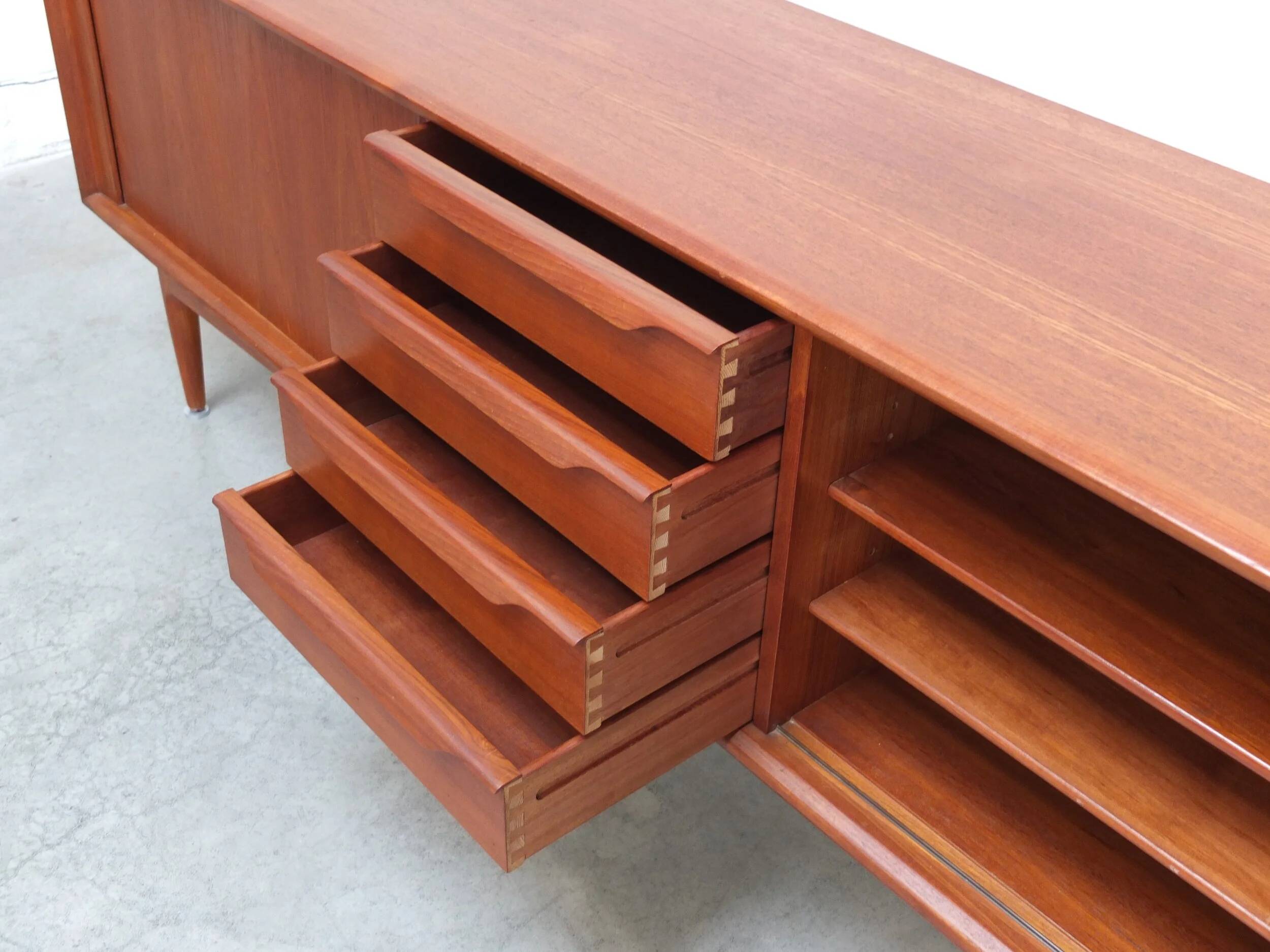 Danish sideboard with tambour doors by Bernhard Pedersen & Søn, 1960s