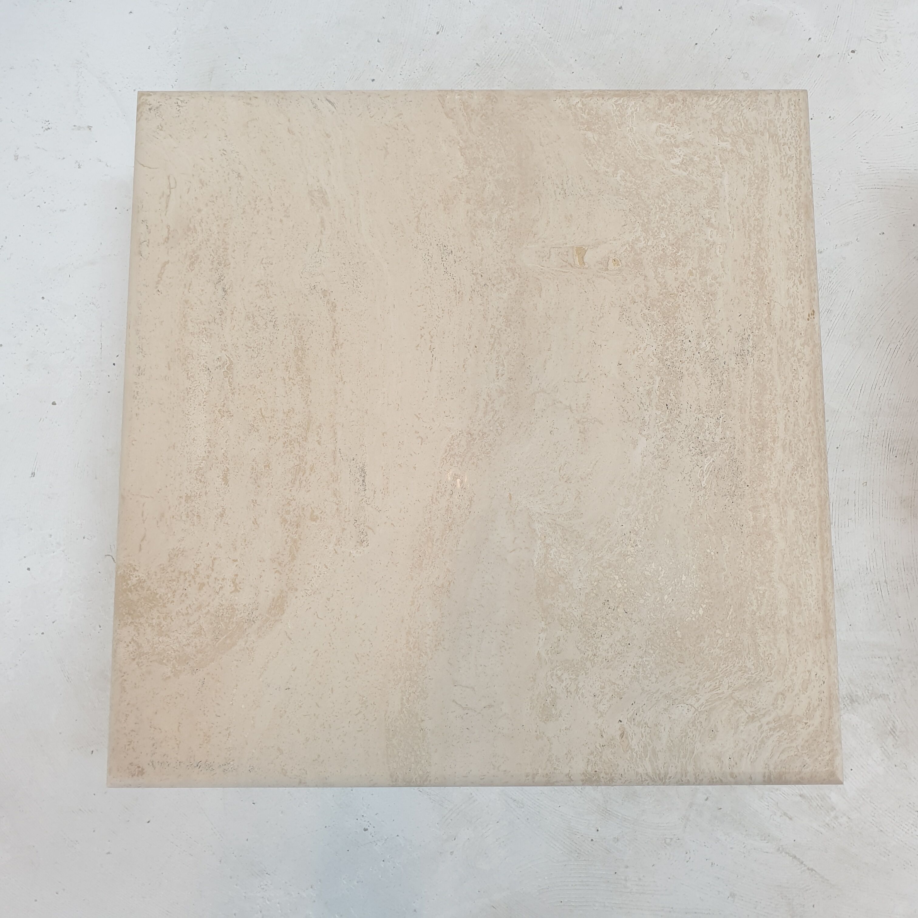 Set of 2 Italian Travertine Coffee or Side Tables, 1980s