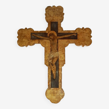 Peinture Tableau Bas Ou Crucifix Crucifixion Christ Antique