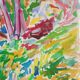 Pierre Lacroux (1909-1993) Gouache - 38,5 x 28,5cm - cap ferrat August 78