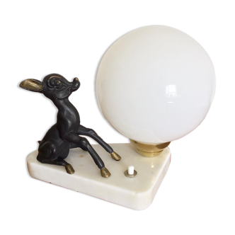 Vintage Bambi fawn globe lamp