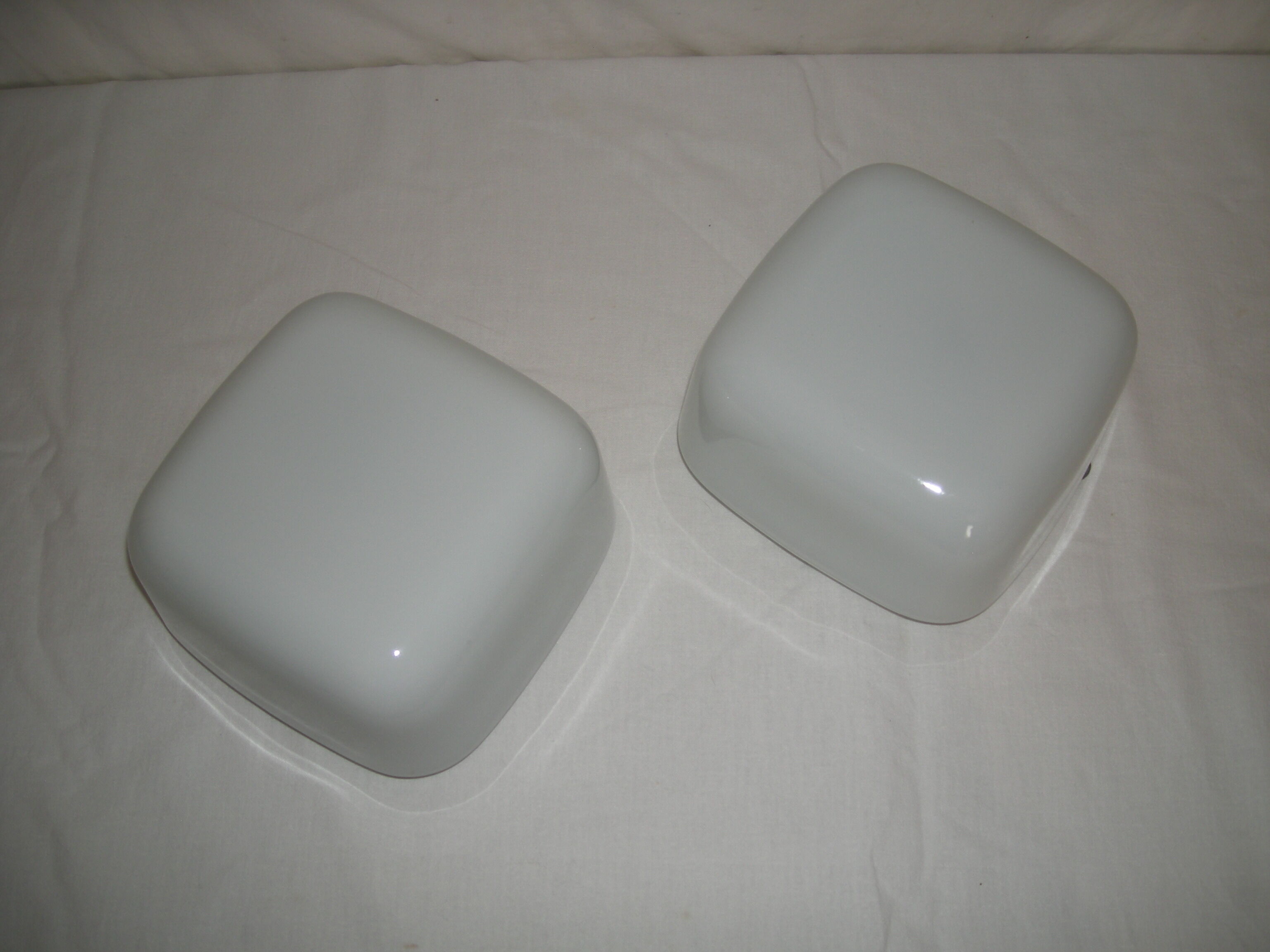 Pair of wall lamps or square ceiling lamp from the 50s