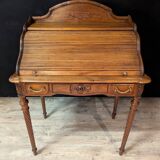 Louis XVI style cylinder desk in walnut