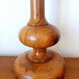 Vintage custom olive wood lamp and shade