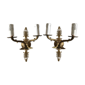 Paire d'appliques en - bronze