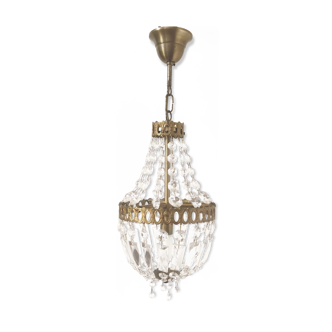 Lustre montgolfière à pampilles
