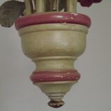 Lustre en métal à décor floral, France