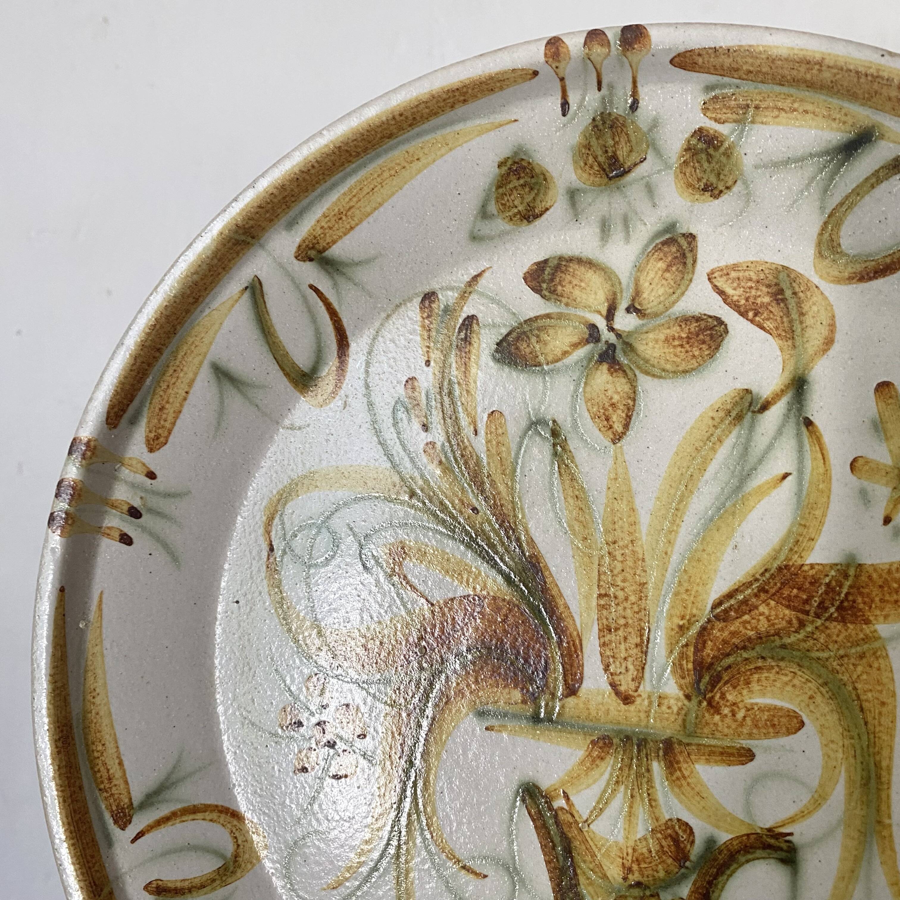 Hand-painted dessert plates Keraluc Quimper Brittany