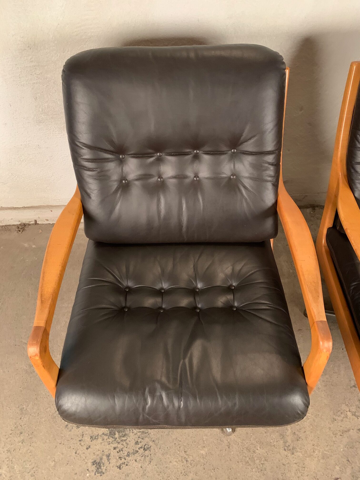Paire de fauteuils designer Eugen Schmidt Soloform années 1960