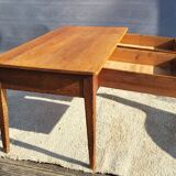 Pine farmhouse table ● Honey patina & Zebra grain