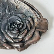 Vintage Lisieux metal ashtray / pocket emptier - 1930s art deco style