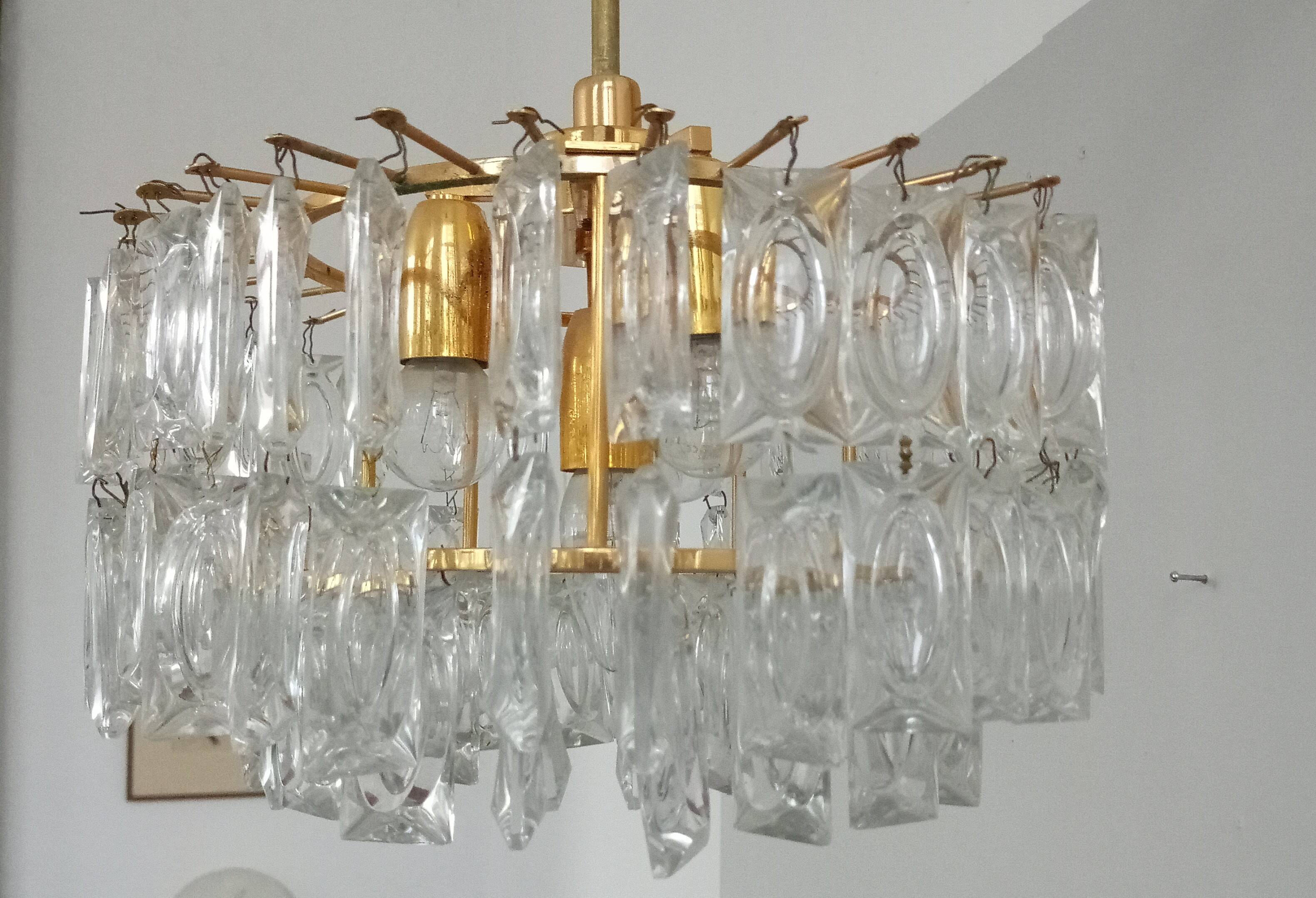 Chandelier by bakalowits & söhne, austria, 1960s