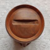 Tobacco pot face carved wood