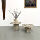 Pair of Italian marble coffee tables, circa 1970.