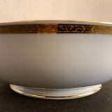 Limoges porcelain salad bowl Bernardaud, gilded Greek decoration, twentieth century