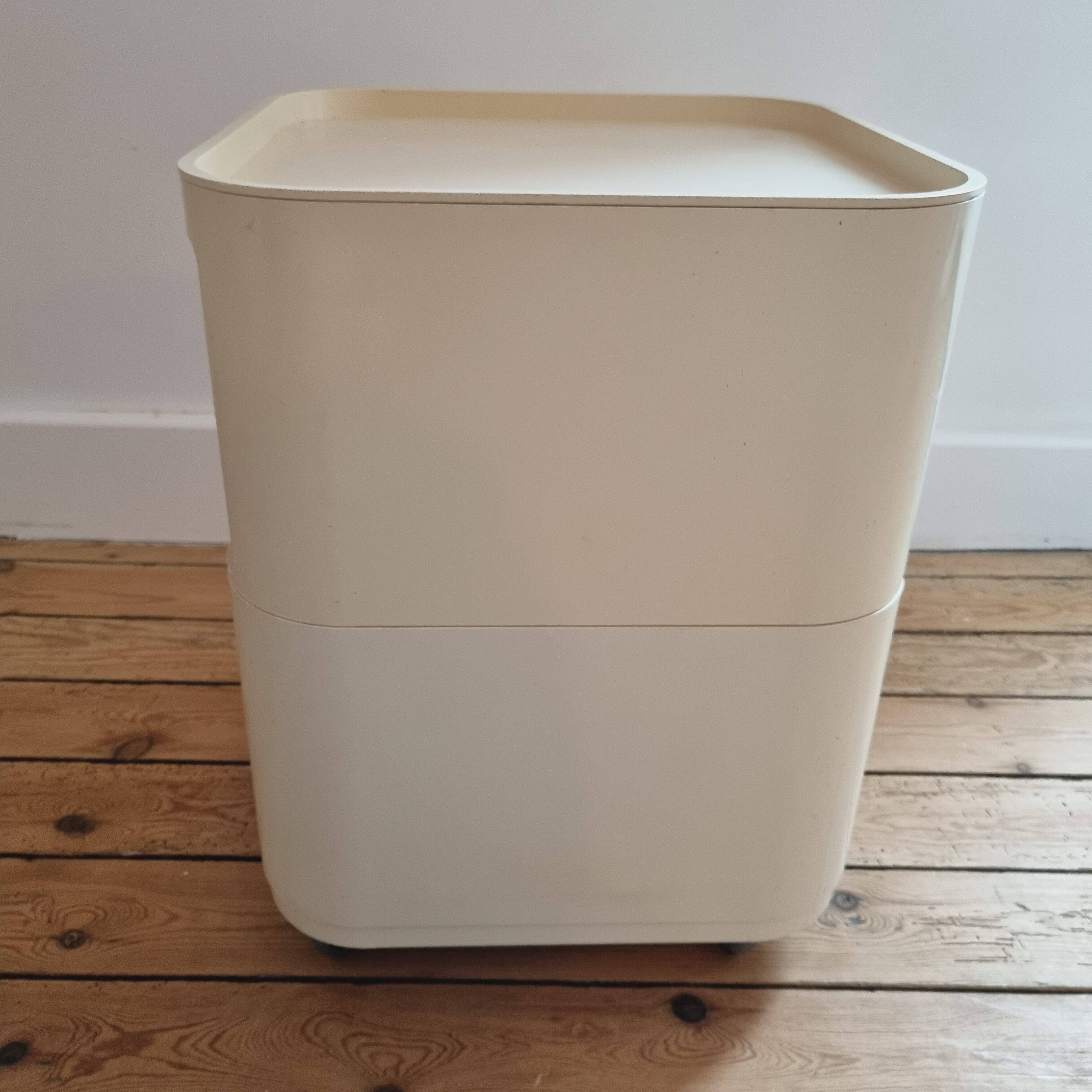 Vintage Square Nightstand by Anna Castelli for Kartell, 1960s